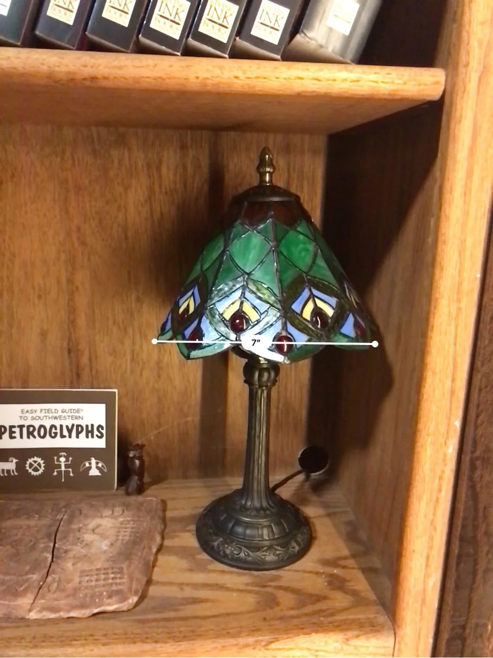 Tiffany style stained glass library light - Picture 5 of 5